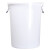 鸣固 大号水桶 圆形垃圾桶 酒店餐厅工业环卫物业大容量塑料桶加厚收纳水桶 100L白色带盖