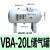 创思艺气动增压阀VBA10A-02气缸增压泵VBA20A-03气体加压器VBA40A-04GN 国产储气罐20L 