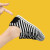 汤姆斯（Tt＆Mm）女鞋2024新款夏季薄款帆布鞋条纹百搭轻便休闲单鞋透气一脚蹬舒适 黑色 38