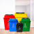 威佳摇盖垃圾桶带盖物业办公室商用垃圾桶果皮箱可回收分类垃圾桶中号 绿色厨余垃圾10L