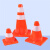 百瑞川 PVC路锥红路障圆锥市政安全警示反光锥雪糕桶三角锥形筒 备件（定制） 30cm 