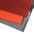 海斯迪克 HKC-13 复合双条纹地垫地毯 防尘防滑蹭土入门垫 深红色宽2.0*1米