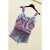 OVMATTU香港潮牌女装针织拼色吊带背心女2020春夏新款修身显瘦透气亮丝外穿洋气上衣潮 紫色 XL