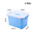 百金顿 加厚塑料带提手收纳箱 工业储物箱带盖子周转箱 杂物工具整理箱 蓝色小号8L（单只装）