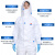 3M一次性经济耐用型防护服4515防尘喷漆喷洒农药实验白色连体带帽劳保服隔离衣 XL码（179-187cm）