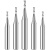 百瑞川 60度钨钢微小径铝用立铣刀0.5硬质合金平洗刀0.1 0.3 0.4 0.2 0.（定制） R0.15*0.6*4D*50L 
