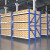 卡特里娜货架仓储仓库重型货架储物架置物架超市展示架主架每层350KG承重2000*600*2000mm四层蓝白套色