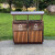 迪恩斯（DEANS）户外景区园林景观式分类垃圾桶公园垃圾箱大号庭院果皮箱商用镀锌塑木