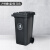 海斯迪克 HZL-96 户外垃圾桶 大号加厚环卫物业小区室外环保分类塑料带盖医疗垃圾桶箱 红色100L(带轮款)