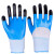 曙亮 丁腈手套 12双装 浸胶蓝色涂指涂掌防滑耐磨防油劳保手套指尖加强版