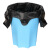 力豪 黑色垃圾袋 工业背心手提式一次性塑料加厚大号垃圾袋 40*66cm 100只/包