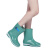 上海牌 559 女士中短筒雨靴 加绒款 防滑耐磨雨鞋防水鞋 舒适PVC雨鞋 户外雨靴 可拆卸棉套内里 绿色 40码
