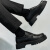 传奇保罗（CHUANQIBAOLUO）春季皮鞋男厚底英伦风商务正装黑色休闲一脚蹬潮流鞋子日系内增高 黑色 37