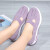 新款老北京布鞋女网鞋透气夏季网面鞋中老年健步鞋软底防滑妈妈鞋 X718-正紫色 38