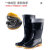 百舸 高筒雨鞋雨靴 牛筋底防滑耐磨耐酸碱雨鞋 劳保黑色胶鞋 1双 45 BG-ZB-8678