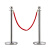谋福CNMF  礼宾柱围栏 一米线护栏杆 银行宾馆酒店机场栏杆座隔离带警戒线（不锈钢立柱1根 不含挂绳）8253