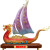 汉京（hanjing）一帆风顺铜帆船摆件办公室桌面客厅酒柜装饰乔迁开业礼物 一帆风顺 长40宽14高40厘米