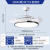 V-POWER广东中山变频风扇灯客厅餐厅卧室吊灯带灯吊扇灯电扇灯灯扇一体 42寸36W三色光【变频6档】力荐