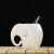 元青陶瓷工艺品装饰摆件 中国白小象笔筒收藏款办公桌装饰品 德化陶瓷大师作品