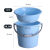 加厚圆形洗衣手提水桶桶多功能储洗衣塑料桶水桶桶装洗衣 加厚24L北欧蓝+大号盆