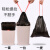 抽绳收口垃圾袋手提式办公穿绳50厨房大号圾圾桶塑料商用 平口增厚2.5克 45*50黑色 400只 加厚