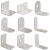 角铁固定件 不锈钢角码90度直角L型加固角铁支架三角铁层板托桌椅家具连接件 加宽6孔50*50角码2只价配螺丝