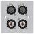 XSSITO双6.5话筒加母卡侬插座大二芯调音台麦克风带XLR平衡3芯面板86型 6.5mm插头2个装