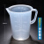 刻度塑料烧杯无柄烧杯带柄烧杯塑料量杯烘焙工具pp材质加厚 直柄量杯500ml