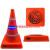 伸缩路锥安全反光锥雪糕桶汽车交通道路应急警示路障设施可折叠 41厘米D发光路锥