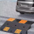寻程 斜坡垫橡胶台阶路沿汽车上坡减速带三角垫 黄色条纹100*30*11 单位：个