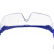 谋福 CNMF 8577  护目镜 【顺丰直发：3个起】 透明劳保实验室防护眼镜（蓝边款）