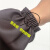 安美尚（ams）黑色皮革PVC防水长袖围裙 防油耐酸碱腐蚀 劳保皮罩衣 定做 1条