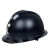 盾守 V型矿帽 安全帽施工矿工帽工地头盔矿用矿灯帽印字(黑色)