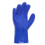 冰禹 pvc浸塑劳保手套 防护加厚磨砂手套 防水耐油耐酸碱 长27cm 蓝色5双 BH-2