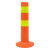 稳斯坦 WST202 警示柱 塑钢反光隔离柱 交通设施 防撞柱路桩 路障柱(79.5cm-钢管红白)