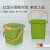 厨余厨房桌上桌面分类垃圾桶挂式带盖大小号大容量创意垃圾筒 绿色密封盖8升带提手 厨余垃圾