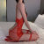专发新疆西藏14情调性感镂空蕾丝吊带睡裙修身显瘦超短家居趣 红色 均码