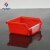 和一可塑 塑料背挂式零件盒斜口物料盒五金工具盒元件盒螺丝收纳盒 2号红色220*140*125