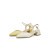 天美意商场同款尖头浅口粗跟珍珠链优雅女凉鞋BG021BH3 米色 36
