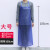 防水防油pvc围裙长款加厚男女厨房透明塑料胶围腰水产专用工作服 PVC大号围裙-蓝色