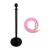 月桐（yuetong）圆球黑色礼宾杆含绒绳 YT-D0421 含黑色杆+金钩粉色绒绳 950×320×51mm 1套