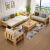 御巢盛2024新款中式实木沙发组合沙发床现代布艺转角L型沙发小户型家具 两室两厅全屋套餐（北欧沙发）