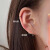 朴里塑料耳圈养耳洞耳环透明隐形耳钉女耳骨环小耳圈睡觉免摘耳洞防堵 黑色耳圈-10mm 2包装(约20个)-盒子