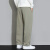 NASA BASE裤子男士夏季薄款宽松直筒裤垂感2024新款春秋男生休闲长裤 军绿色 常规 XL