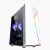 富士康台式主机箱游戏ATX侧透USB3.0水冷diy背走线 几何白色+1个彩灯 官方标配