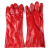 君御（Exsafety）红PVC手套 加长防水防护手套 40CM7940 