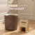 KMB家用垃圾桶带压框卧室客厅厨房卫生间镂空大号纸篓创意12L奶白色无压框
