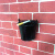 吸烟桶 创意免钉墙上壁挂式烟灰缸公共场所厕所卫生间吸烟区灭烟 简易款黑 免钉款