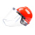 筑采（ZHUCAI）电焊面罩 防护面屏配安全帽式透明防冲击防油飞溅打磨红安全帽+支架+PC加厚包边屏