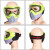 定制脸部防护面罩撞色运动面具pqb竞技战术防雾 灰绿配灰色镜片
